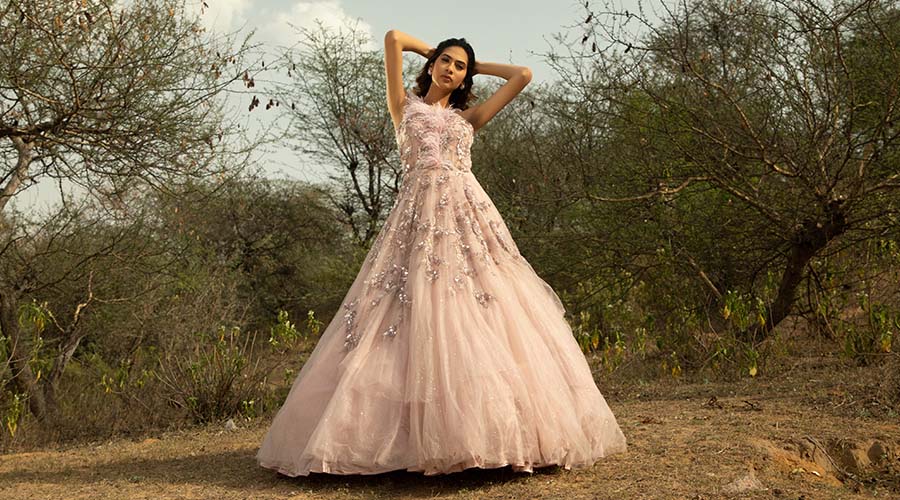 Ladies Net Gowns  Designer Ball Gown Manufacturer from Ghaziabad